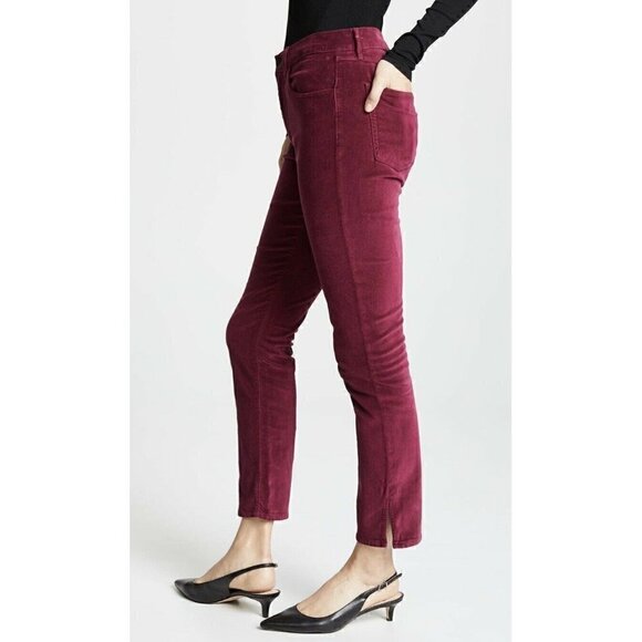 3x1 W3 Velvet Merlot Higher Ground Slim Pants 24 - Picture 4 of 11